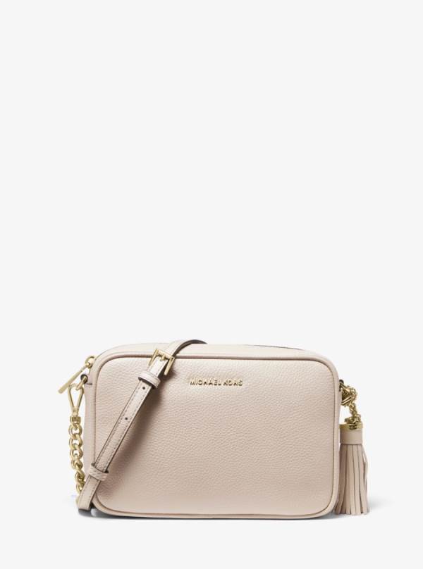 Damske Crossbody Kabelka Michael Kors Ginny Leather Platina - Kabelky Michael Kors Slevy | FBUNZ-2184